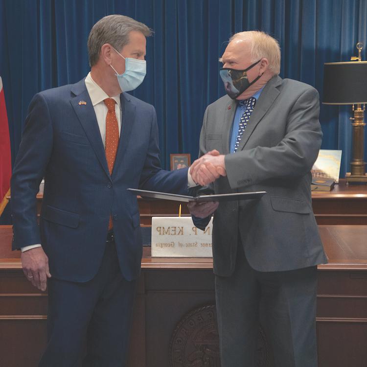Gov. Kemp honors Long for service to Georgia ag